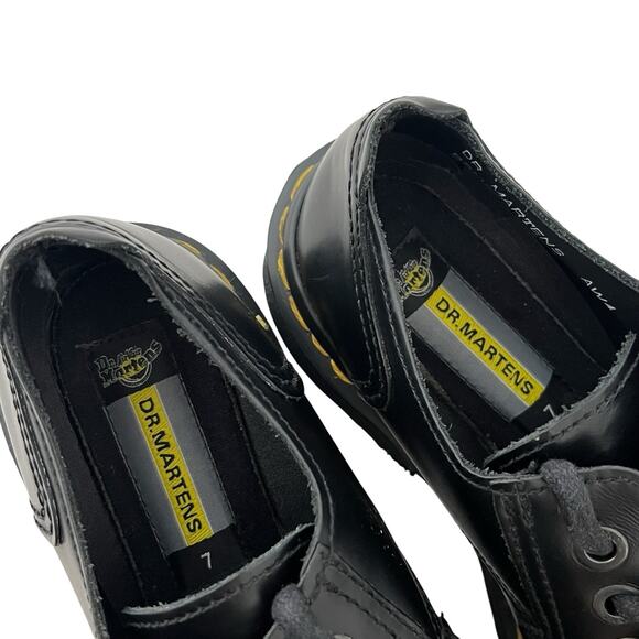Dr. Martens VTG Leather Chunky heel Shoes Y2K Black Sz 7 retro eclectic grandpa - Picture 4 of 12